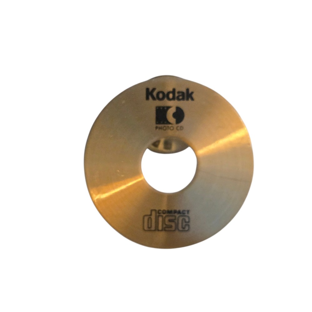 Vintage Kodak Photo CD Compact Disc Lapel Pin Gold Tone‎ Photography Tech 90s